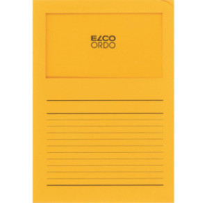 CHEMISE CART. A4 FENETRE ELCO JAUNE OR 10PCS