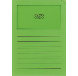 CHEMISE CART. A4 FENETRE ELCO VERT 10PCS
