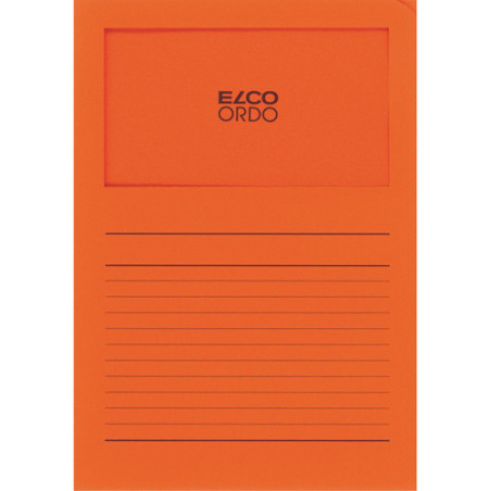 CHEMISE CART. A4 FENETRE ELCO ORANGE 10PCS