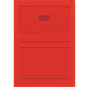 CHEMISE CART. A4 FENETRE ELCO ROUGE 10PCS