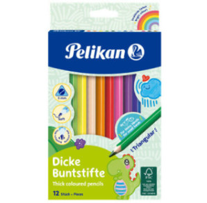 CRAYON COUL. PELIKAN TRIANGUL. 12PCS. (100401616)