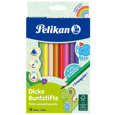 CRAYON COUL. PELIKAN TRIANGUL. 12PCS. (100401616)