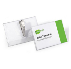 BADGE DURABLE 54X90MM AVEC CLIP