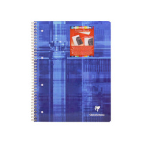 CAHIER CLAIREF. REL.INT. A4+ QUAD. 80FLS BLEU