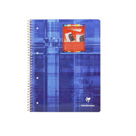 CAHIER CLAIREF. REL.INT. A4+ QUAD. 80FLS BLEU