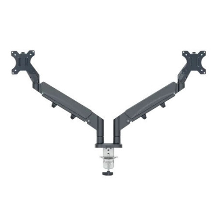 SUPPORT MONITEUR LEITZ DOUBLE GRIS FONCE