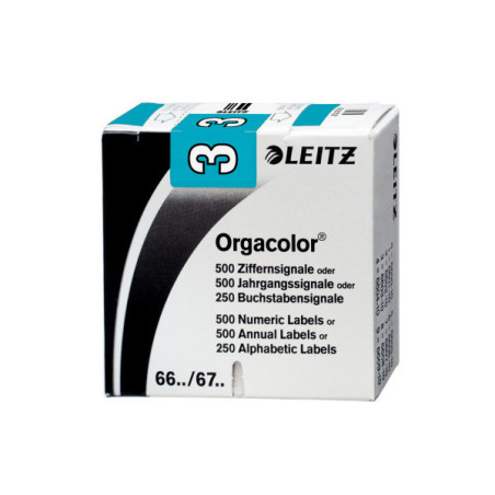 ETIQUETTE LEITZ CHIFFRE 3,BTE.500PCS