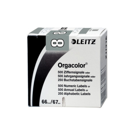 ETIQUETTE LEITZ CHIFFRE 8,BTE.500PCS
