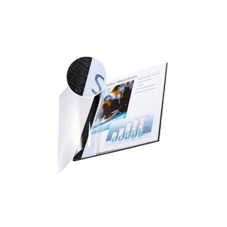 RELIURE PAR SERRAGE TRANS/NOIR 10PCS CAPACITE 15-35 FEUILLES