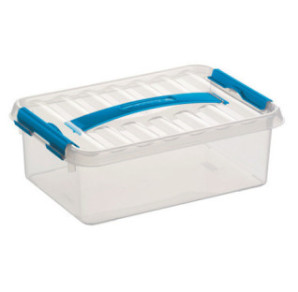 BOITE DE RANGEMENT 4L 30X20X10CM TRANSP. BLEU