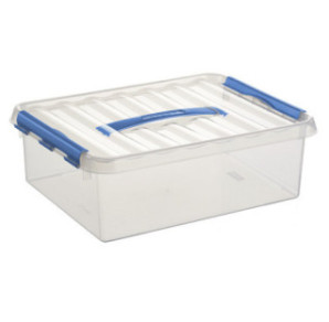 BOITE DE RANGEMENT 10L 40X30X11CM TRANSP. BLEU