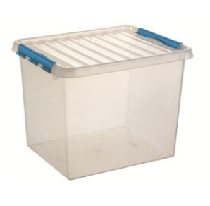 BOITE DE RANGEMENT 52L 50X40X38CM TRANSP. BLEU