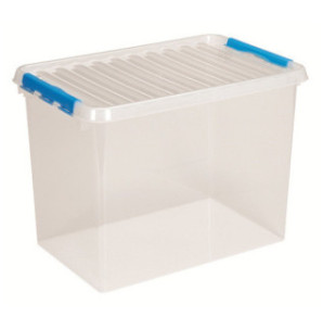 BOITE DE RANGEMENT 72L 60X40X42CM TRANSP. BLEU