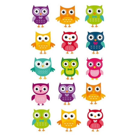 AUTOCOLLANT BSB CREATIVE-STICKER HIBOUX