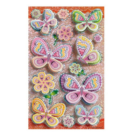 AUTOCOLLANT BSB CREATIVE-STICKER PAPILLONS
