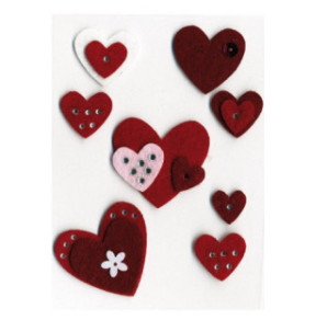 AUTOCOLLANT BSB CREATIVE-STICKER COEURS