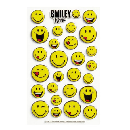 AUTOCOLLANT BSB CREATIVE-STICKER PUFFY SMILEY