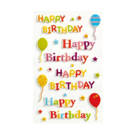 AUTOCOLLANT BSB CREATIVE-STICKER HAPPY BIRTHDAY