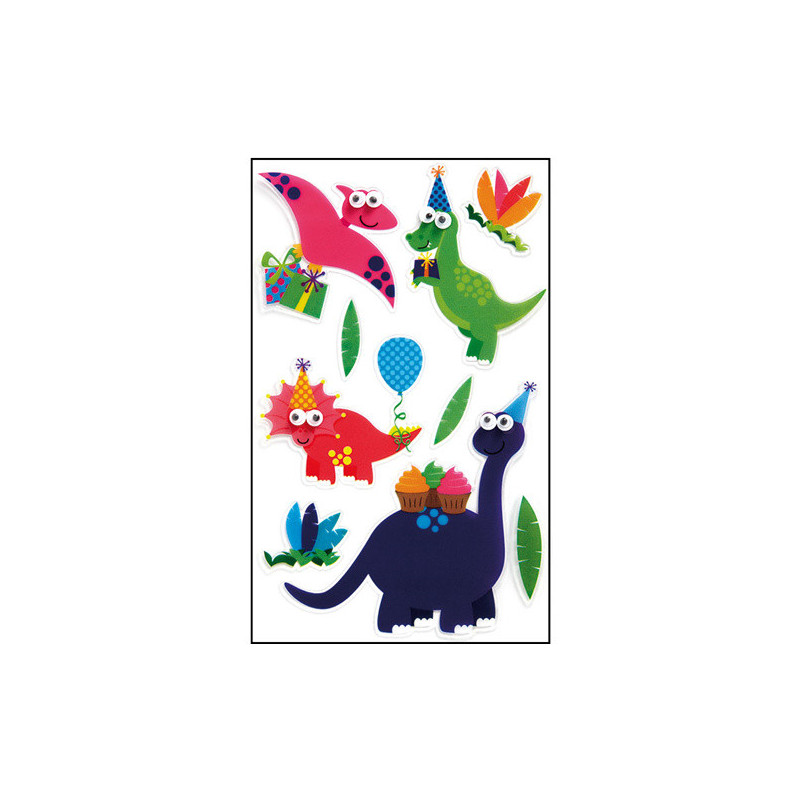AUTOCOLLANT BSB MOVING-EYES-STICKER DINOSAURES