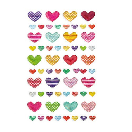 AUTOCOLLANT BSB CREATIVE-STICKER COEURS