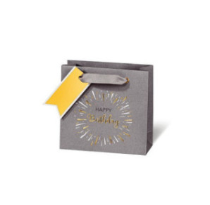 SACHET BSB 14,5X15X6CM BIRTHDAY GOLD
