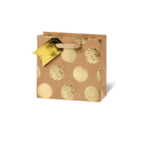 SACHET BSB 14,5X15X6CM GOLDEN DOTS