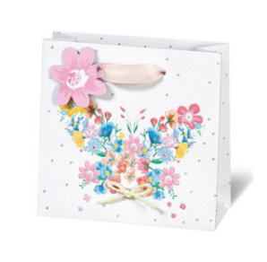 SACHET BSB 14,5X15X6CM FLOWERS & BUTTERFLY