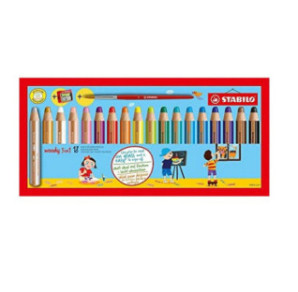 CRAYON COUL. STABILO WOODY 18PCS