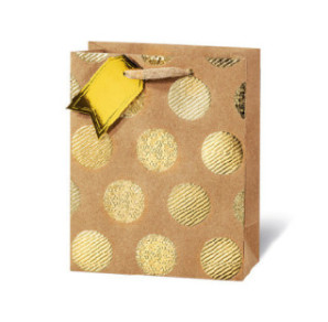 SACHET BSB 23X19X9CM GOLDEN DOTS