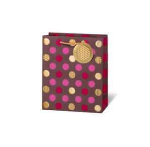 SACHET BSB 23X19X9CM MOKKA DOTS