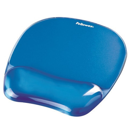 TAPIS-SOURIS AVEC REPOSE-POIGNET FELLOWES CRYSTALS GEL BLEU