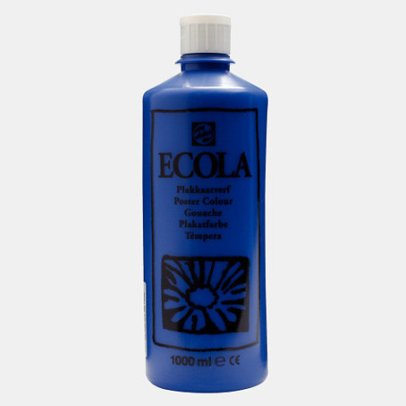 GOUACHE ECOLA 1000ML N°502 BLEU FONCE