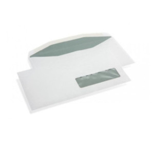 ENVEL.ADM. 114X229MM BLANC STRIP FEN.D.RECYCLE (C6/5)