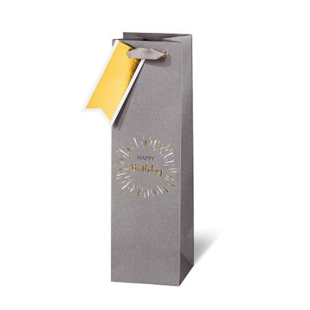 SACHET BSB BOUT. 36X10,5X10CM BIRTHDAY GOLD