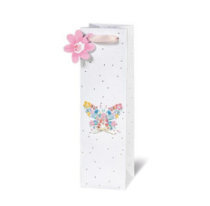 SACHET BSB BOUT. 36X10,5X10CM FLOWERS & BUTTERFLY