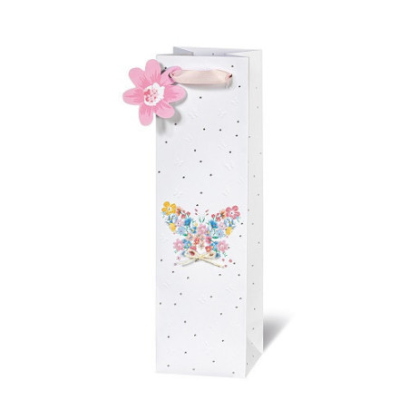 SACHET BSB BOUT. 36X10,5X10CM FLOWERS & BUTTERFLY