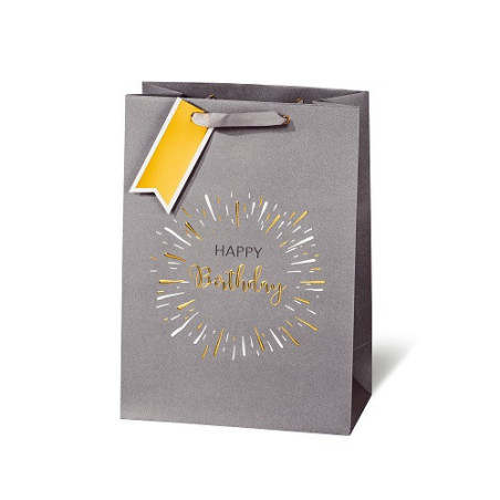 SACHET BSB 36X26X14CM BIRTHDAY GOLD