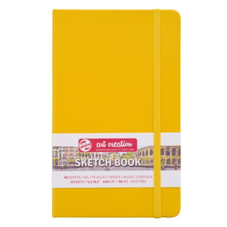 CARNET DE CROQUIS 13X21CM JAUNE DORÉ