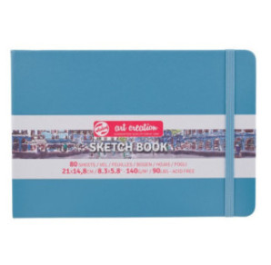 CARNET DE CROQUIS 21X14,8CM BLEU LAC