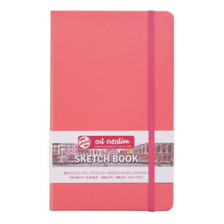 CARNET DE CROQUIS 13X21CM ROUGE CORAIL