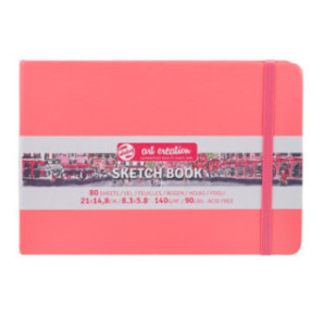 CARNET DE CROQUIS 21X14,8CM ROUGE CORAIL