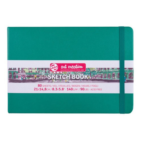 CARNET DE CROQUIS 21X14,8CM VERT FORÊT