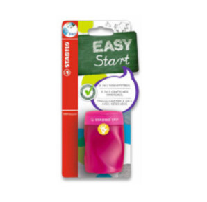 TAILLE-CRAYONS STABILO 3 EN 1 EASY GAUCH. BLISTER