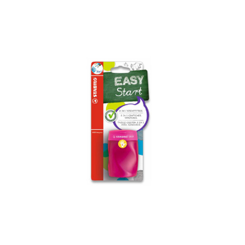 TAILLE-CRAYONS STABILO 3 EN 1 EASY GAUCH. BLISTER