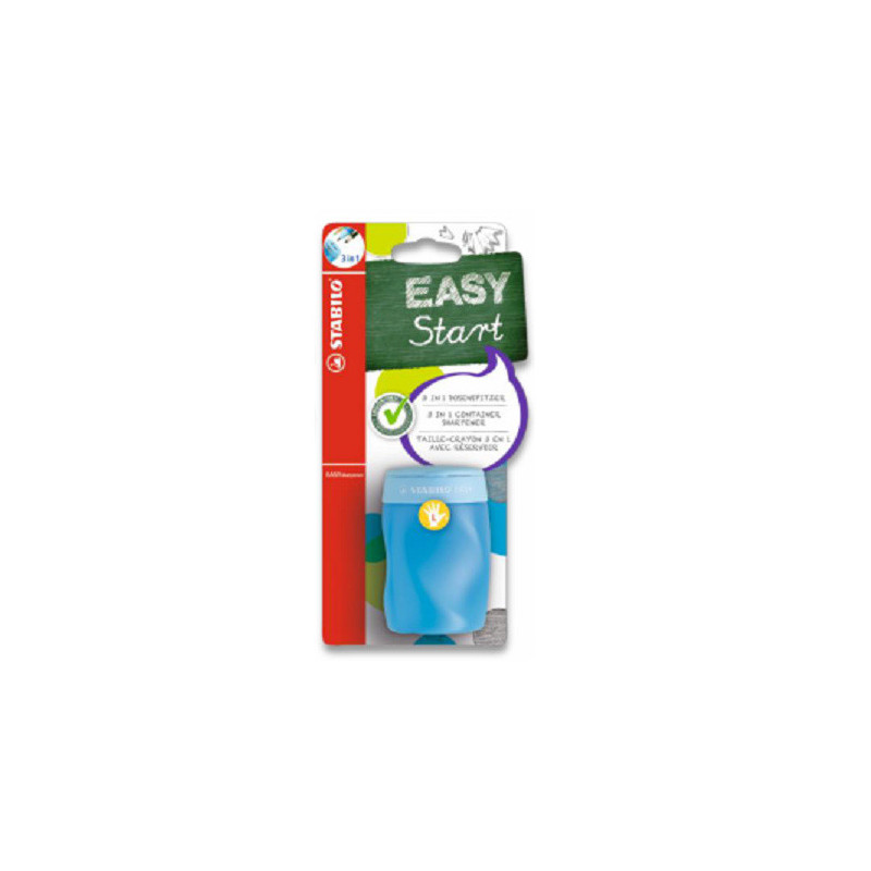 TAILLE-CRAYONS STABILO 3 EN 1 EASY GAUCH. BLISTER