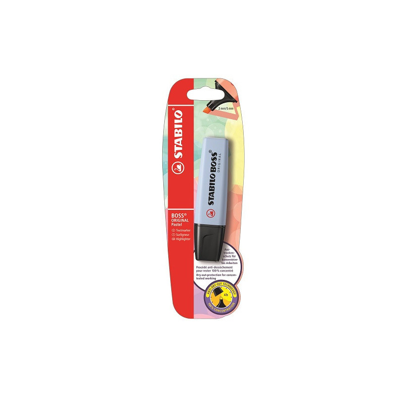 SURLIGNEUR STABILO BOSS CLOUDY BLUE BLISTER