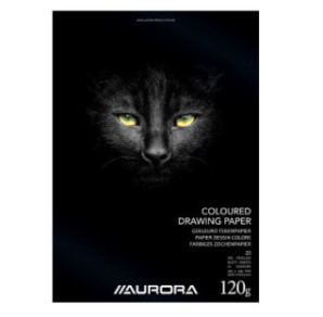 BLOC DESSIN COULEUR 245X345MM 120G 20FLS AURORA