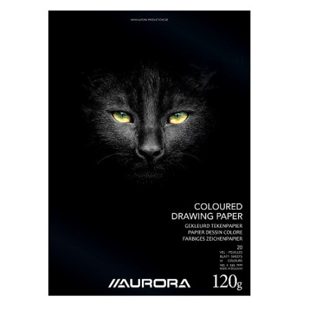 BLOC DESSIN COULEUR 245X345MM 120G 20FLS AURORA