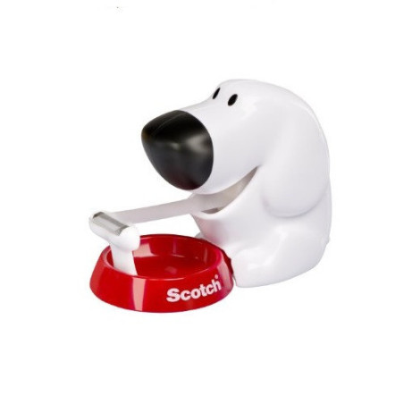DEROULEUR TABLE 33MX19MM 3M CHIEN + RUBAN
