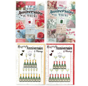 CARTE VOEUX MARIAGE ANNIVERSAIRE FRANCAIS